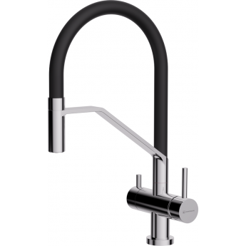 Смеситель OMOIKIRI AKENO-C-BL латунь/хром/черный Смеситель OMOIKIRI AKENO-C-BL латунь/хром/черный